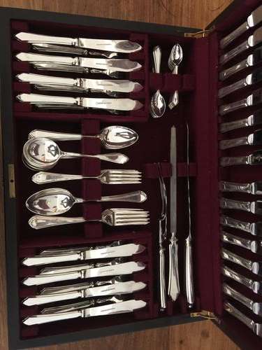 Sheffield England - Mappin & Webb - Plated Cutlery - canteen set -  Perbury Pattern -87 pieces